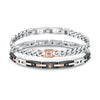 Bracciale MASERATI uomo Iconic acciaio / cristalli neri