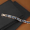 Bracciale MASERATI uomo Iconic acciaio oro rosa / ceramica blu