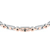 Bracciale MASERATI uomo Iconic acciaio / oro rosa / cristalli neri