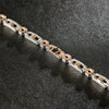 Bracciale MASERATI uomo Iconic acciaio / oro rosa / cristalli neri
