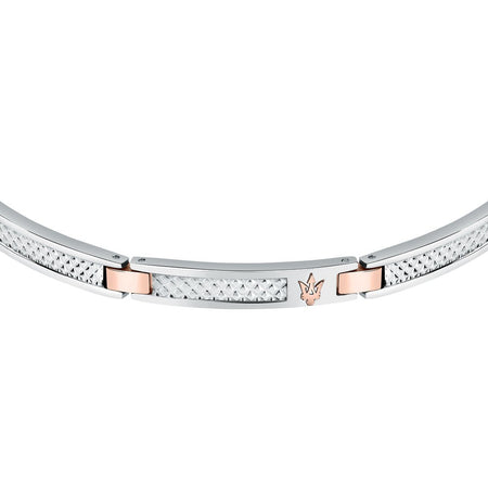 Bracciale MASERATI uomo Iconic acciaio / oro rosa