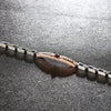 Bracciale MASERATI uomo Iconic acciaio / oro rosa / logo nero