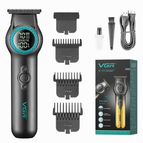 Tagliacapelli Professionale A Batteria Display Digitale Carica Usb Cordless V990