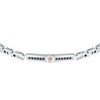 Bracciale MASERATI uomo Iconic acciaio / rosa / pietre nere