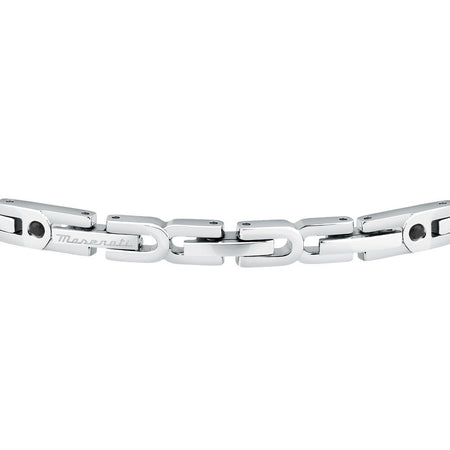 Bracciale MASERATI uomo Iconic acciaio / rosa / pietre nere
