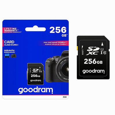 Scheda Di Memoria Sd Card 256gb Sdxc Per Videocamere Classe 10 Uhs-i S1a0-256gb