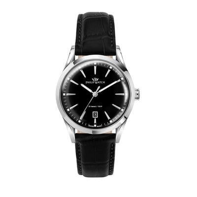 Orologio PHILIP WATCH uomo Sunray datario pelle nero