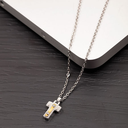 Pendente MORELLATO uomo Gold acciaio e oro 18k