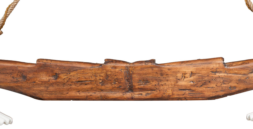 Biscottini Giogo Lampadario Country Biscottini 161x30x41 Legno Tiglio Ceramica Rustico