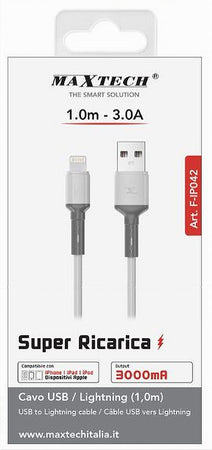 Cavo Usb / Lightning 3a 1 Metro Super Ricarica Dati Per Ipad Ipod Iphone F-ip042