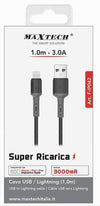 Cavo Usb / Lightning 3a 1 Metro Super Ricarica Dati Per Ipad Ipod Iphone F-ip042