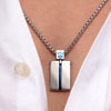 Pendente MASERATI uomo acciaio / smalto blu