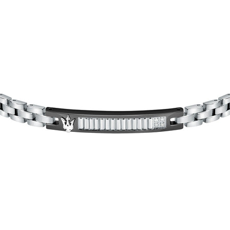 Bracciale MASERATI uomo Diamond acciaio / diamanti bianchi