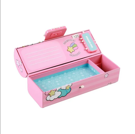 ITOTAL - Organizer a Forma di Bauletto con Lucchetto Cat Lovers Rosa