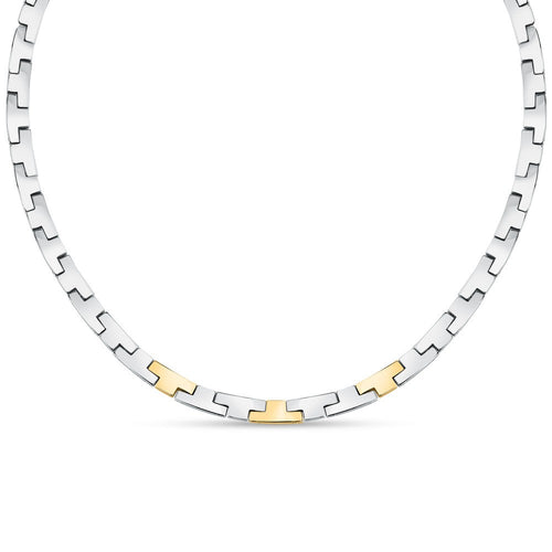 Collana TRUSSARDI donna T-Logo catena acciaio / dorato