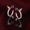 Orecchini TRUSSARDI donna T-Logo cerchietto strass
