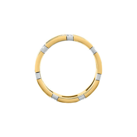 Anello TRUSSARDI donna T-Logo dorato / cristalli bianchi
