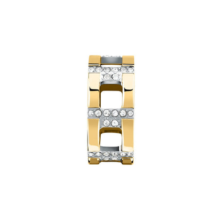 Anello TRUSSARDI donna T-Logo dorato / cristalli bianchi