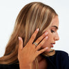 Anello TRUSSARDI donna T-Logo dorato / cristalli bianchi