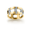 Anello TRUSSARDI donna T-Logo dorato / cristalli bianchi