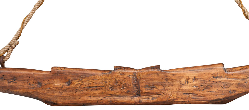 Biscottini Biscottini Lampadario Giogo Legno Tiglio Finitura Noce Country Rustico 161x30x41