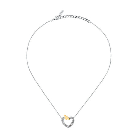 Collana TRUSSARDI donna T-Logo cuore con cristalli