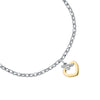 Bracciale TRUSSARDI donna T-Logo acciaio / cuore dorato