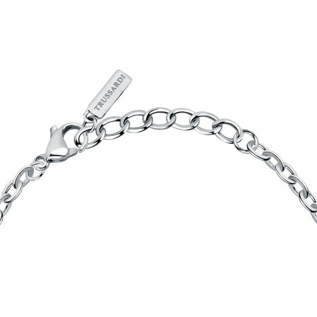 Bracciale TRUSSARDI donna T-Logo acciaio / cuore dorato
