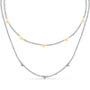 Collana TRUSSARDI donna T-Logo Doppia catena acciaio