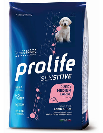 Prolife Sensitive mangime secco Cani Puppy Medium&Large agnello e riso