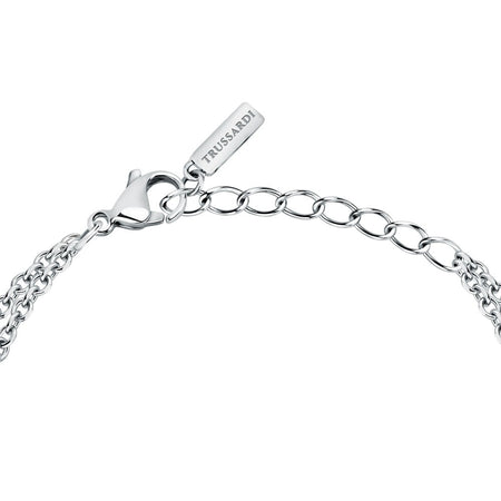 Bracciale TRUSSARDI donna T-Logo Doppia catena acciaio
