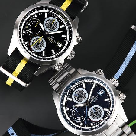 Orologio LORENZ uomo Solar E-Powered nero / rosso