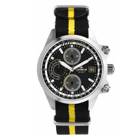 Orologio LORENZ uomo Solar E-Powered nero / giallo
