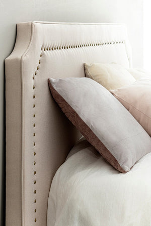 Testiera per letto "Zenda" color naturale, struttura in compensato, da 160 x 6 x 120 cm