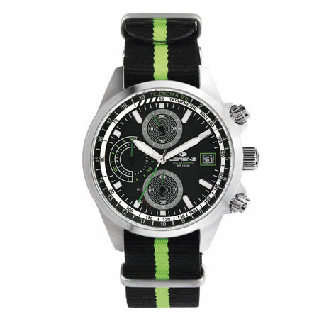 Orologio LORENZ uomo Solar E-Powered nero / verde