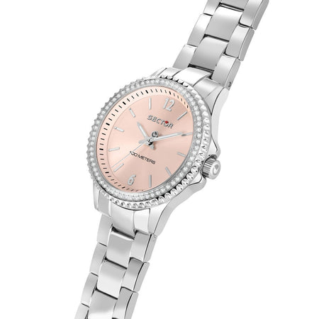 Orologio SECTOR donna 230 strass acciaio / rosa