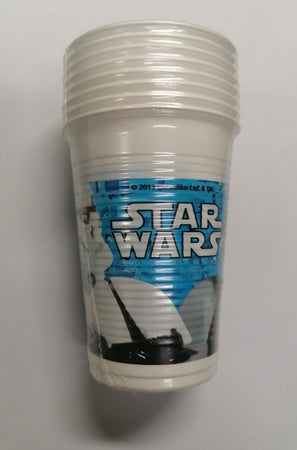 CONFEZIONE 8 BICCHIERI IN PLASTICA 20CL TEMA STAR WARS