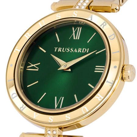 Orologio TRUSSARDI donna T-shiny tempo dorato / verde