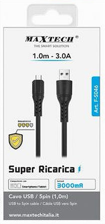 Cavo Usb A Micro Usb Super Ricarica Dati Resistente 1 Metro 3a Smartphone F-s046