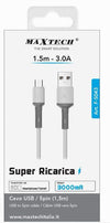 Cavo Usb A Micro Usb 1.5 Mt 3 A Super Ricarica Dati Per Smartphone Tablet F-s043