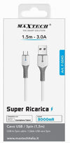 Cavo Usb A Micro Usb Super Ricarica 1.5 Mt 3 A Dati Per Smartphone Tablet F-s045