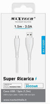 Cavo Usb/micro Usb 1.5 Metri Super Ricarica Dati 3a Per Tablet Smartphone F-s049