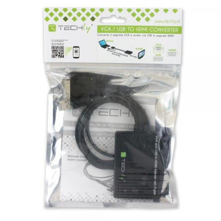 Adattatore Convertitore VGA a HDMI con Supporto Audio via USB