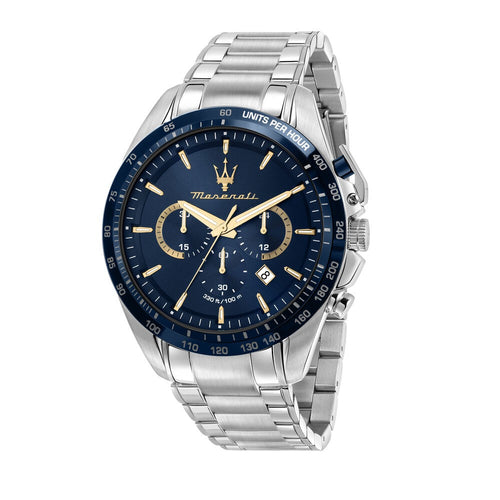 Orologio MASERATI uomo Traguardo crono acciaio / blu Limited
