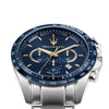 Orologio MASERATI uomo Traguardo crono acciaio / blu Limited