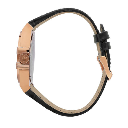Orologio MASERATI uomo Potenza data nero / oro rosa Limited