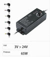 Alimentatore Caricatore Regolabile 65 W 3a Da 3v A 24v Con 6 Connettori Ca-s050