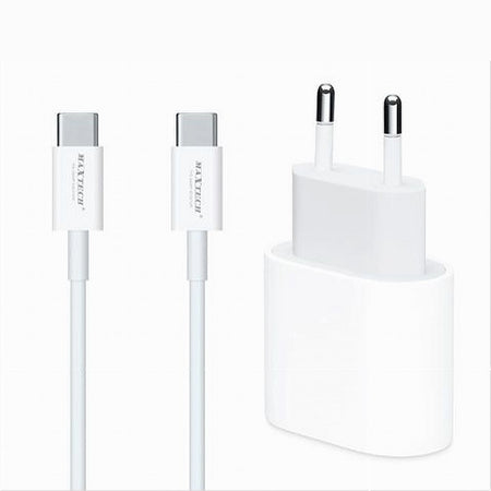 Kit Caricabatteria Caricatore Cavo 1 Mt Type-c Pd 20 Watt 3a Smartphone Ca-s053