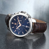 Orologio MASERATI Uomo Successo Crono Pelle Marrone / Blu