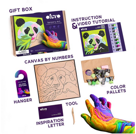 Okto – Sensory Art Colora con i Numeri 30 x 30 cm Panda